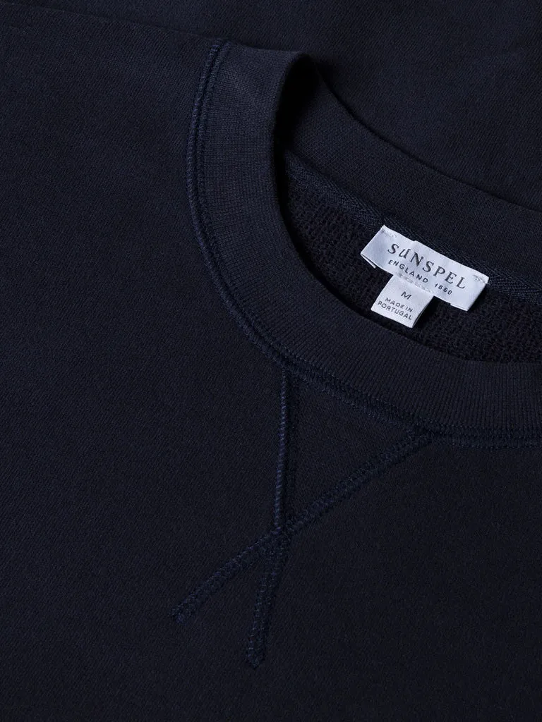 Sunspel Loopback Sweatshirt in Navy