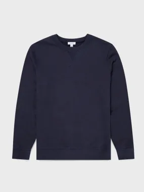 Sunspel Loopback Sweatshirt in Navy