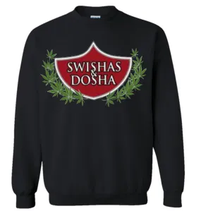 Swishas and Dosha Black Sweatshirt
