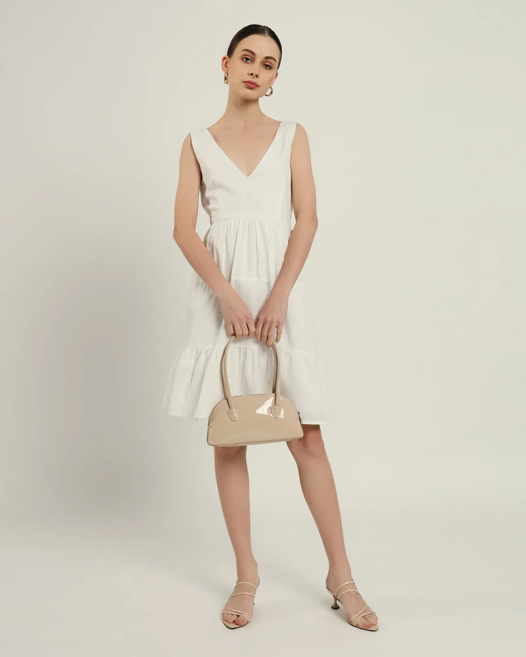 The Minsk Daisy White Linen Dress