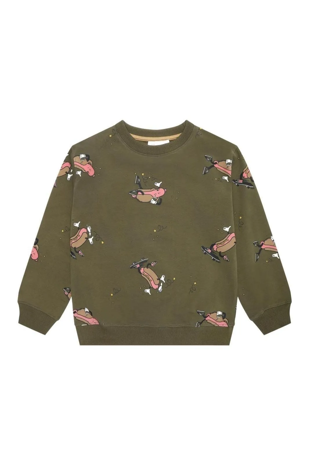 The New - Tnlexington Os Sweatshirt - Ivy Green Hot Dog Aop