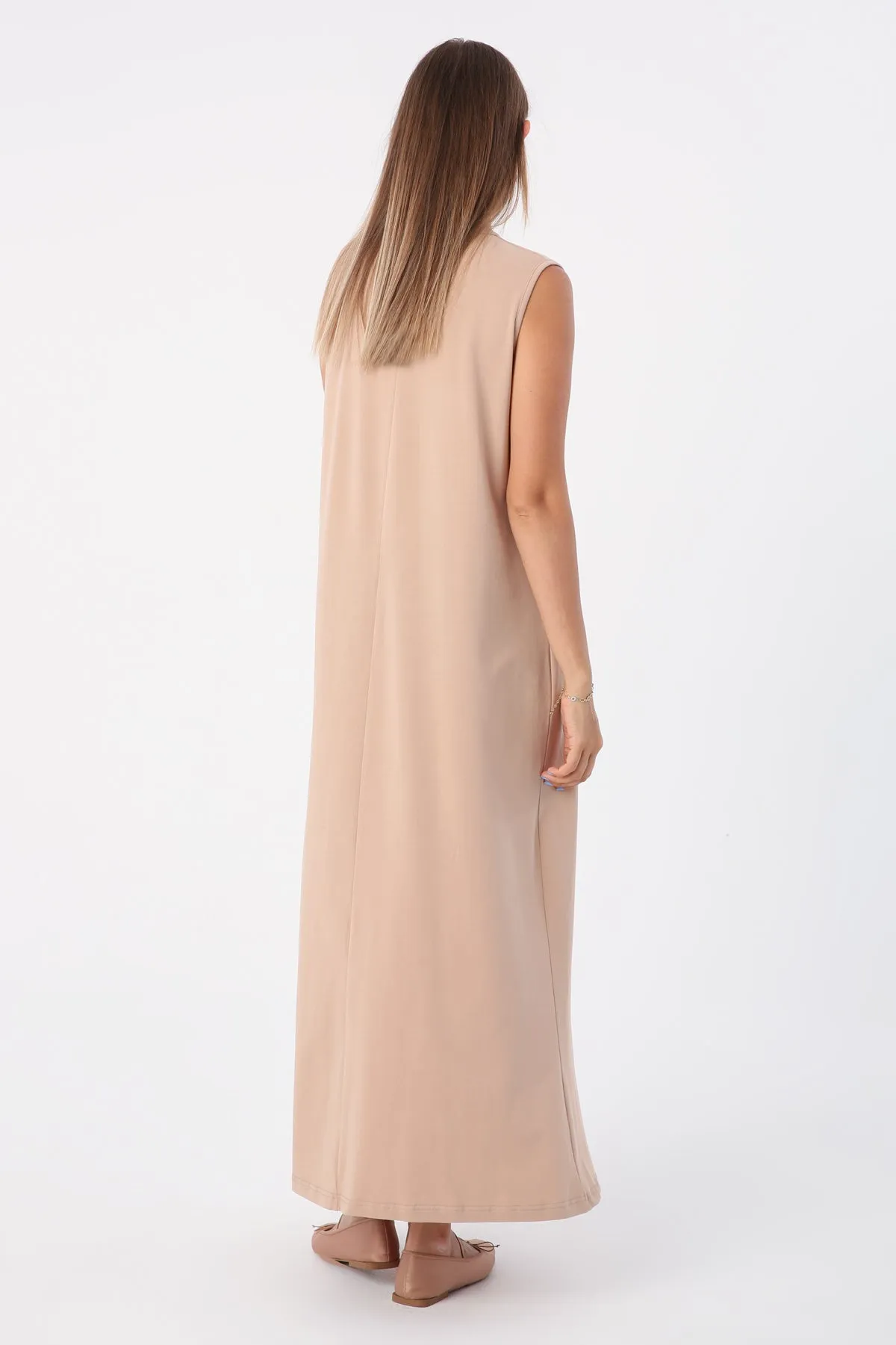 TLD Women Allday Beige Sleeveless Slip Dress - San Pedro Mixtepec