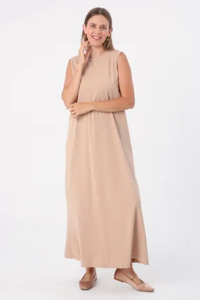 TLD Women Allday Beige Sleeveless Slip Dress - San Pedro Mixtepec