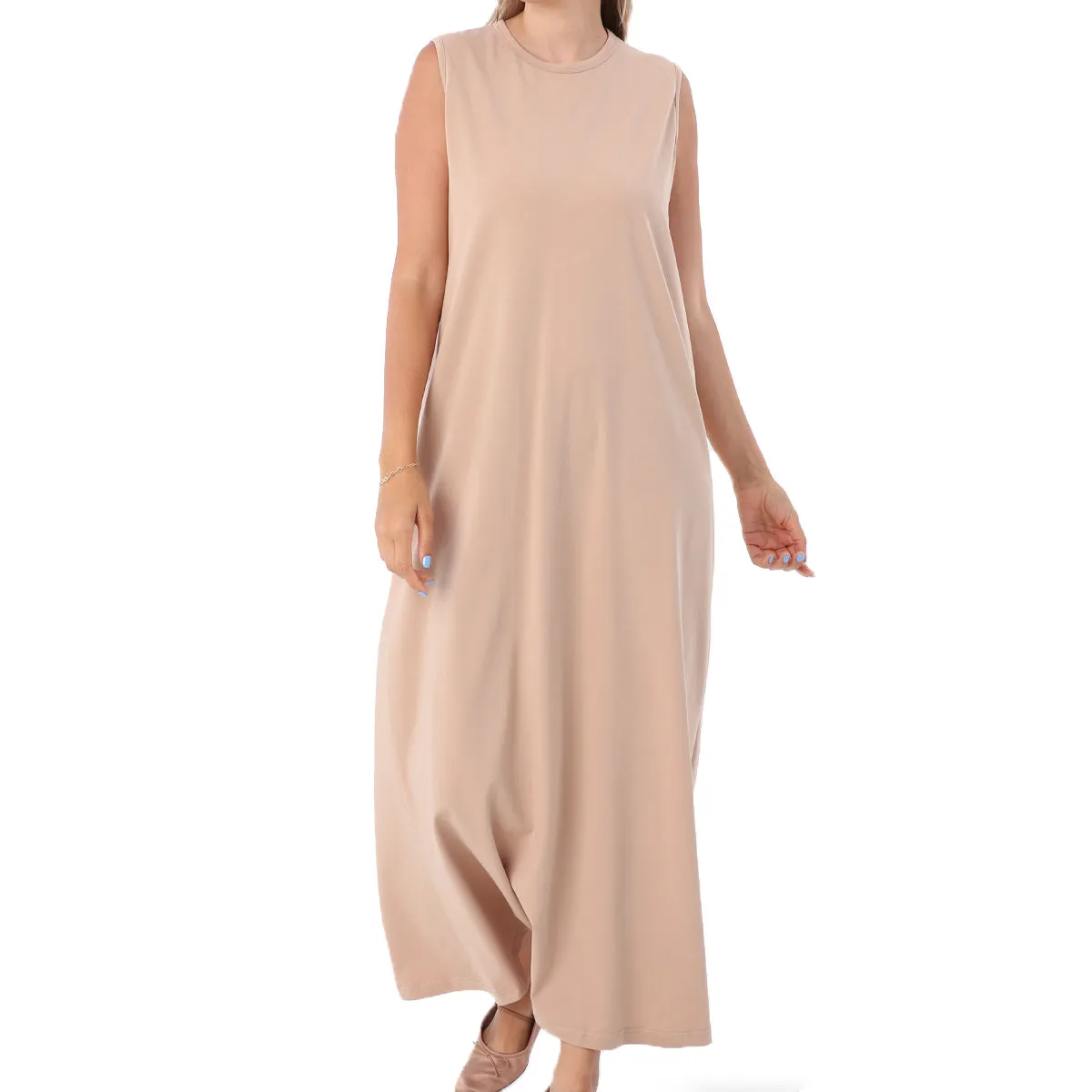 TLD Women Allday Beige Sleeveless Slip Dress - San Pedro Mixtepec
