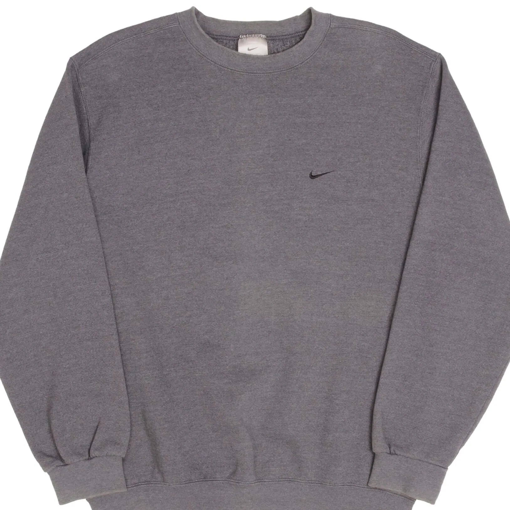 VINTAGE NIKE CLASSIC SWOOSH DARK GREY SWEATSHIRT 2000S SIZE MEDIUM MADE IN USA