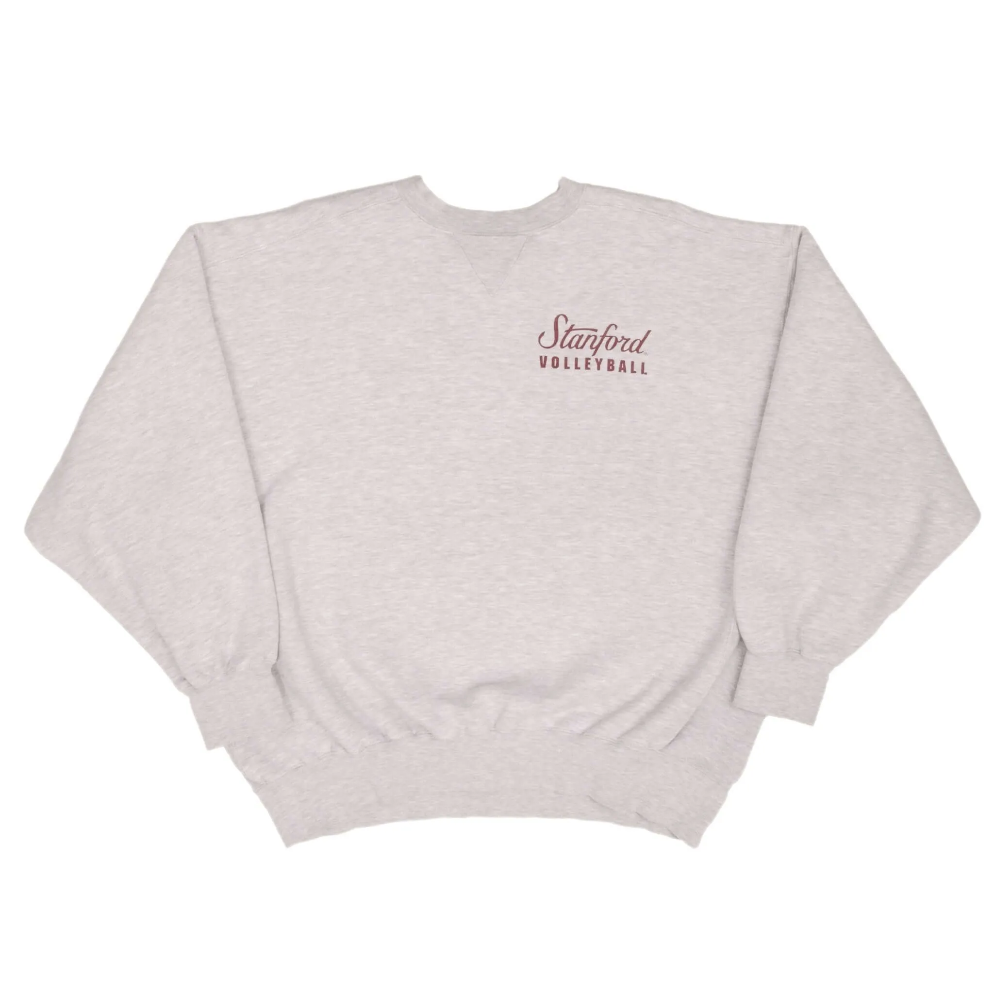 VINTAGE NIKE NCAA STANFORD UNIVERSITY VOLLEYBALL GREY SWEATSHIRT 1990S SZE LARGE