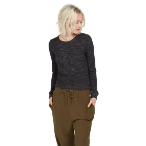 VOLCOM Women's Apres Stone Long Sleeve T-Shirt Black