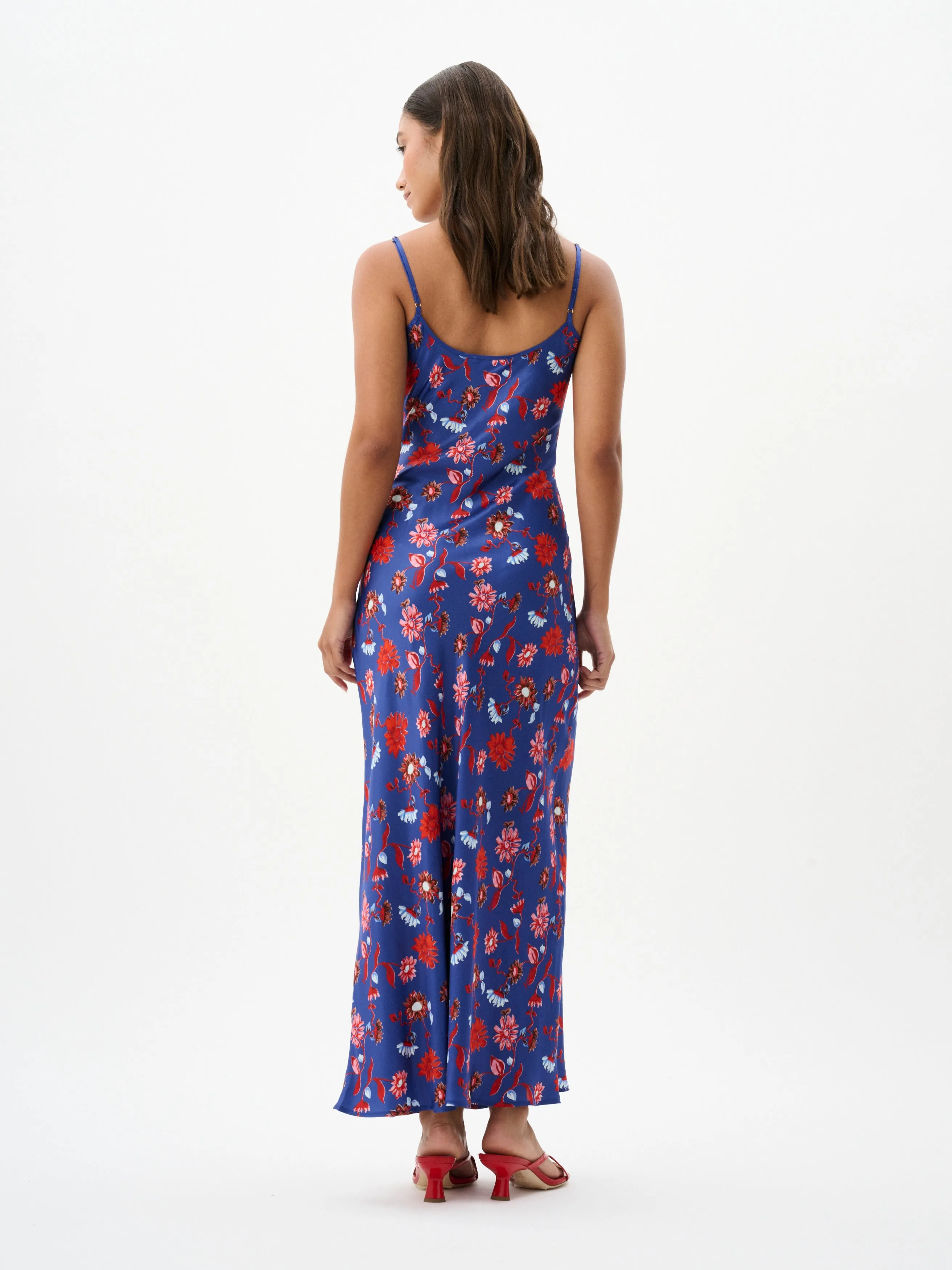 WESSEX SLIP DRESS | CACTUS BLOOM INDIGO