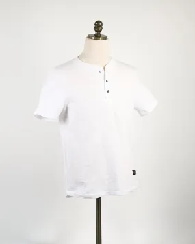 White Slub S/S Henley
