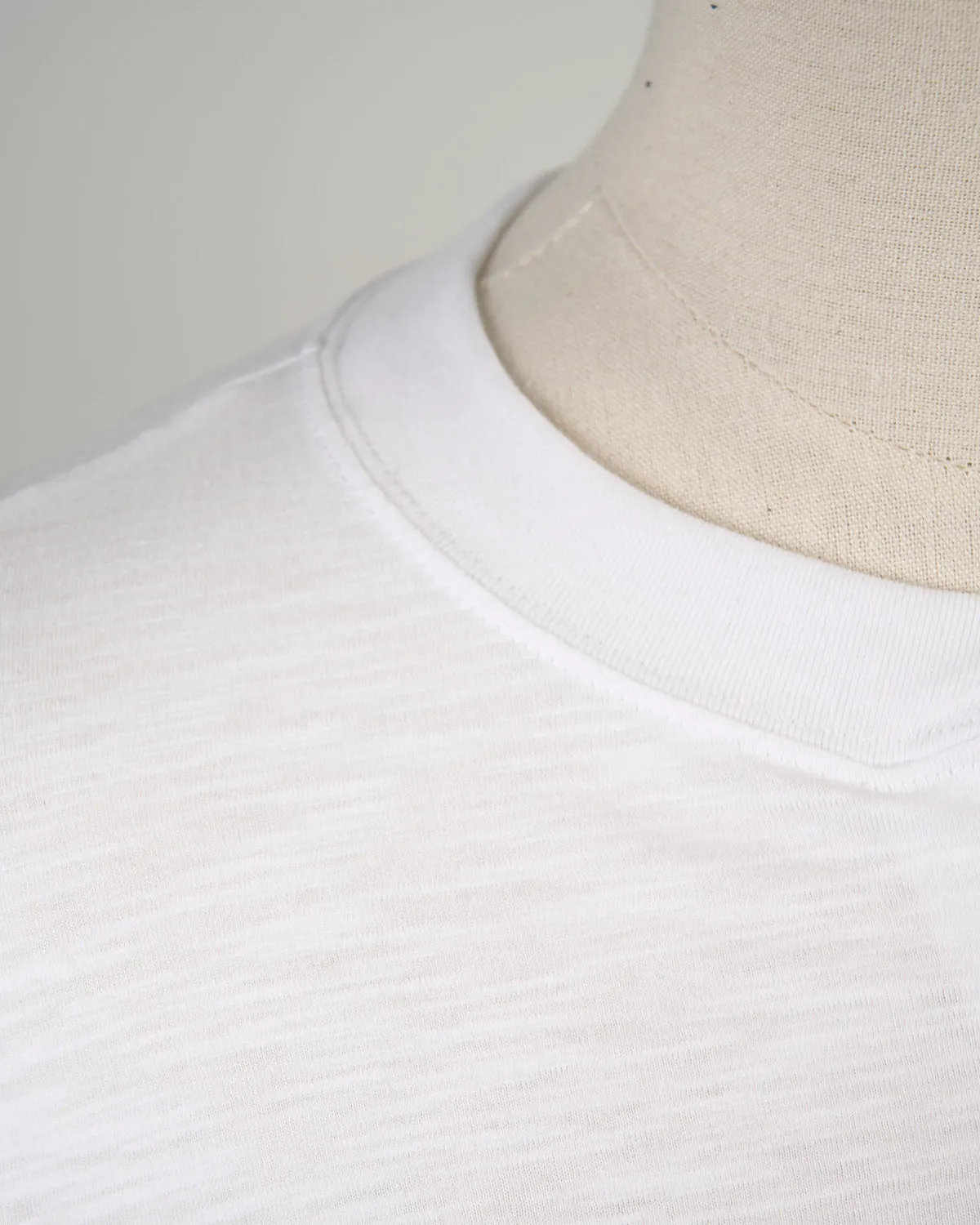 White Slub S/S Henley