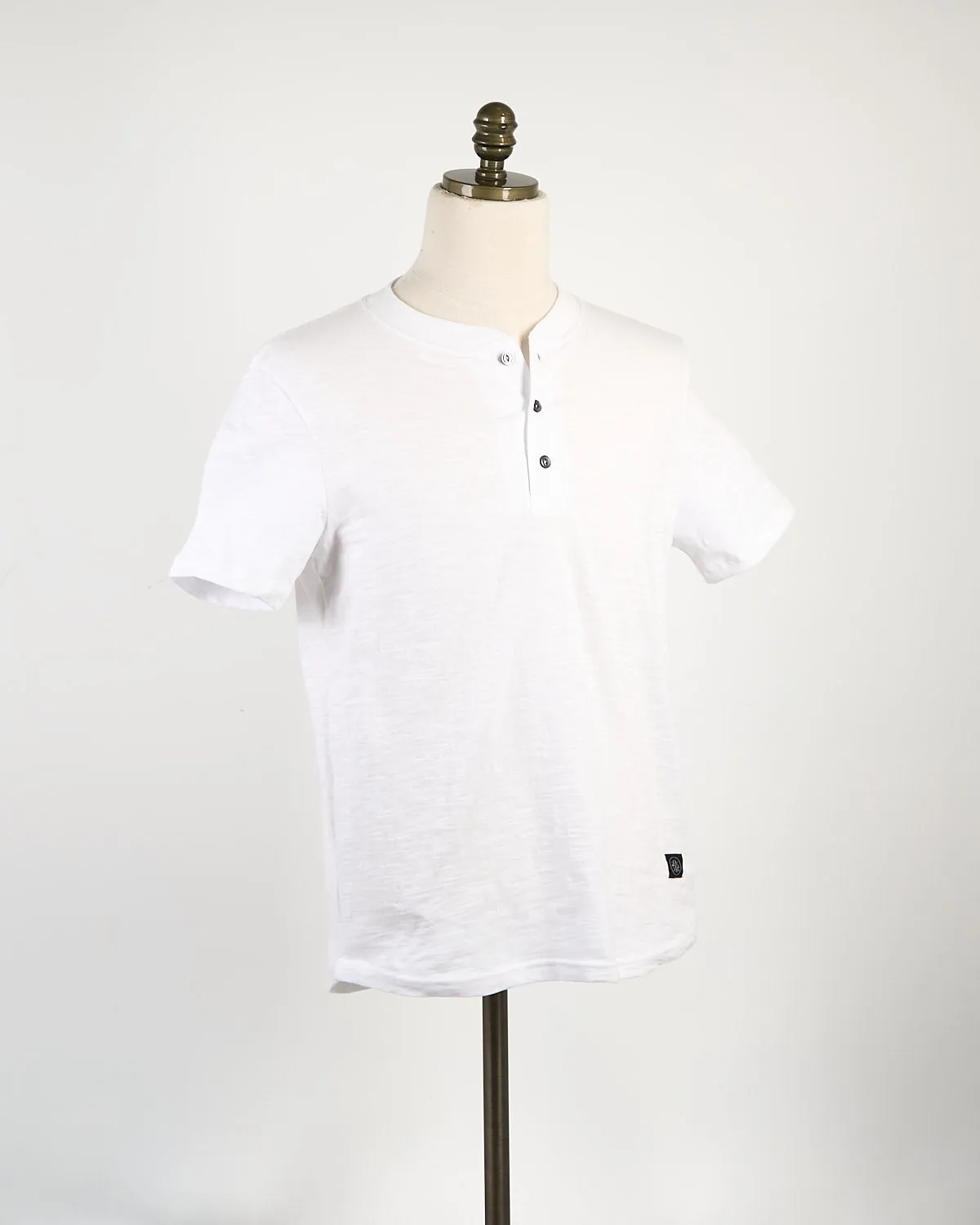 White Slub S/S Henley